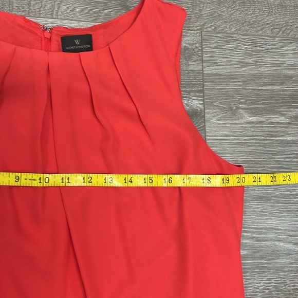 Worthington Red Sleeveless Sheath Dress 14 - Picture 8 of 15